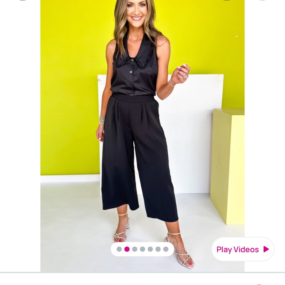 Elegant Black Cropped pants